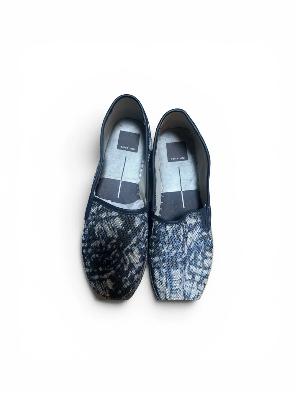 Slip-On woman Espadrilles in Blue and White